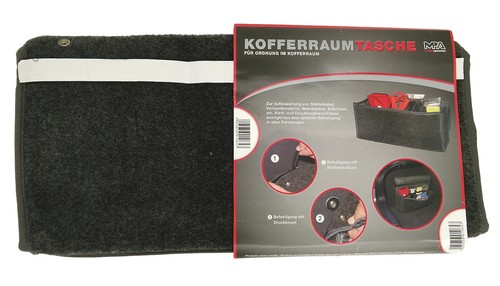 Kofferraumtasche 50 x 22 x 14 Werkzeug Tasche schwarz Klett Druckknopf faltbar